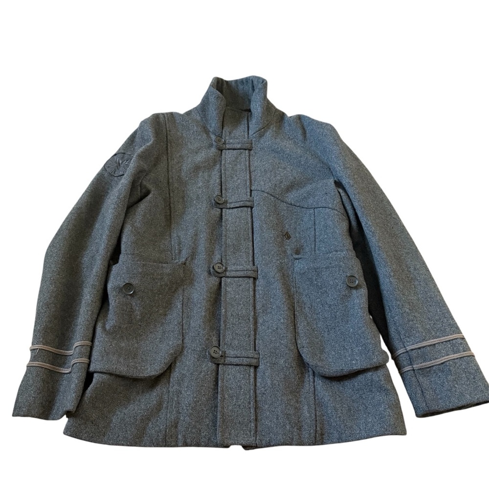 VTG Volcom Scout Men’s Collectable 55% Wool Full Zip Overcoat Size L Fortis